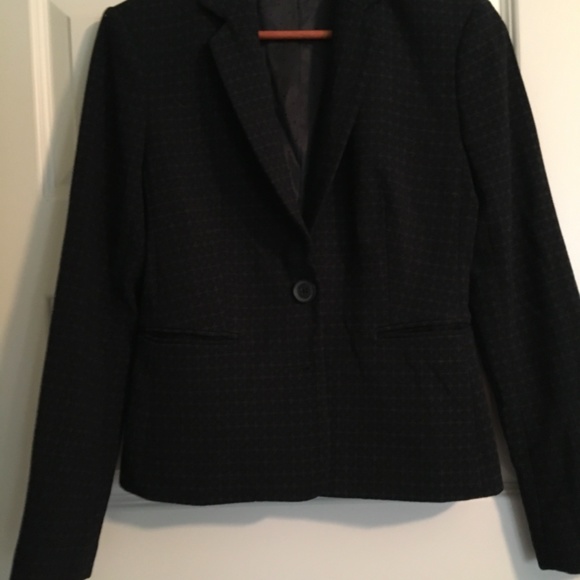 Express Size 4 Black patterned blazer - Picture 2 of 4
